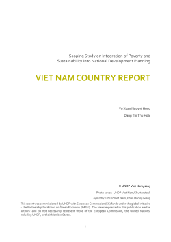Scoping Study on Integration of Poverty and Sustainability into