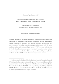 From Discrete to Continuous Time Finance