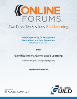 202 Gamification vs. Game-based Learning