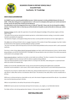 Safety Policy and Information