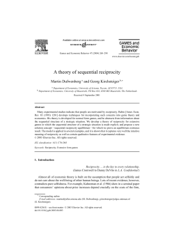 A theory of sequential reciprocity - u.arizona.edu