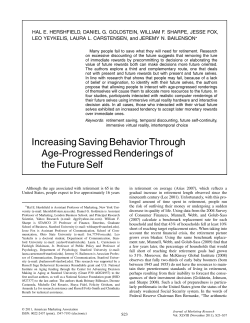 Increasing Saving Behavior Through Age