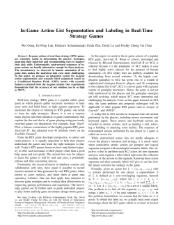 In-Game Action List Segmentation and Labeling in Real