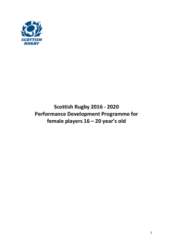 2020 Performance Development Programme for female players 16