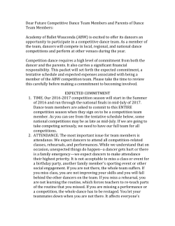 Comp Team Overview - Academy of Ballet Wauconda