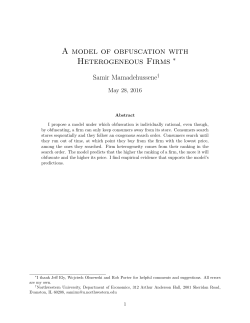 A model of obfuscation with Heterogeneous Firms