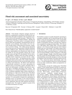 Flood risk assessment and associated uncertainty