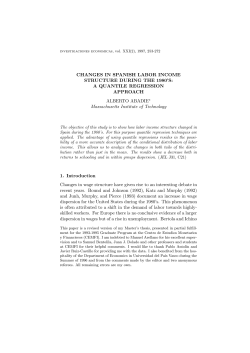 CHANGES IN SPANISH LABOR INCOME STRUCTURE DURING