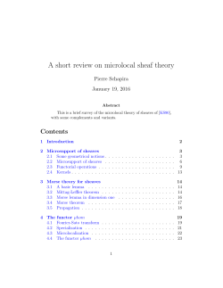 A short review on microlocal sheaf theory - IMJ-PRG