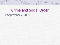 Crime and Social Order