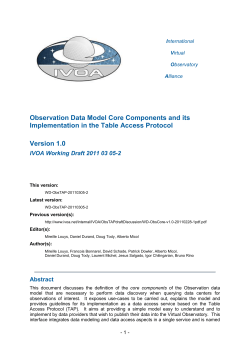 Appendix B: ObsCore Data Model Detailed Description