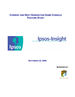 current and next generation game console feature study