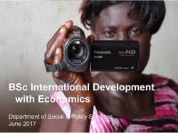International Development with Economics
