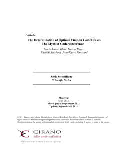 The Determination of Optimal Fines in Cartel Cases