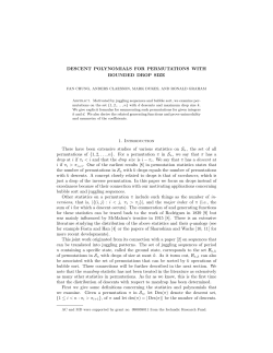 Descent polynomials for permutations with bounded