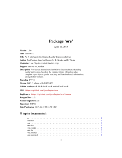 Package `ore`