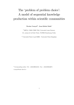 The `problem of problem choice`: A model of sequential knowledge