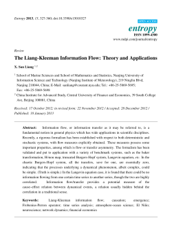 The Liang-Kleeman Information Flow: Theory and Applications