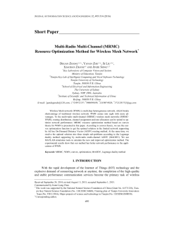 Multi-Radio Multi-Channel (MRMC) - Institute of Information Science