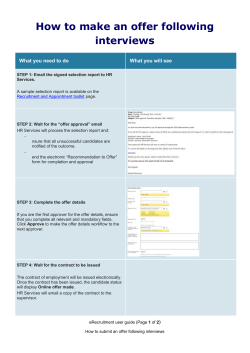 How to make an offer following interviews [MS Word Document, 3.6