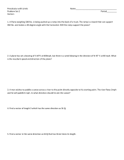 Precalculus with Limits Problem Set 2 Vectors