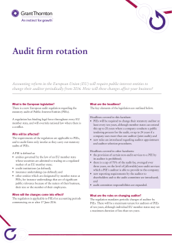 Audit firm rotation