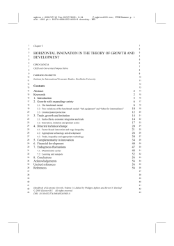 Horizontal Innovation in the Theory of Growth and Development