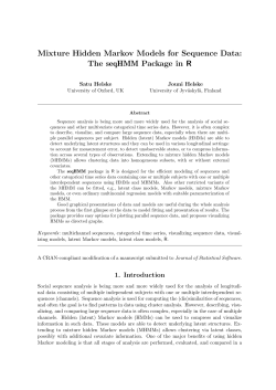 Mixture Hidden Markov Models for Sequence Data: The