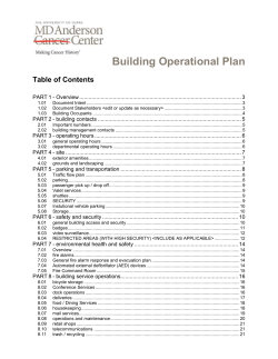Building Operational Plan Template