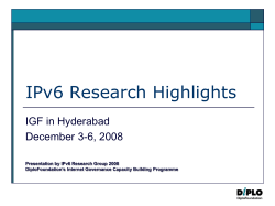 IPv6 - DiploFoundation