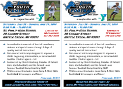 Learn the Fundamentals of football on offense, defense and special