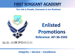 MSgt Promotion authority for SMSgt and CMSgt
