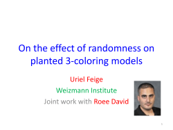 On the effect of randomness on planted 3