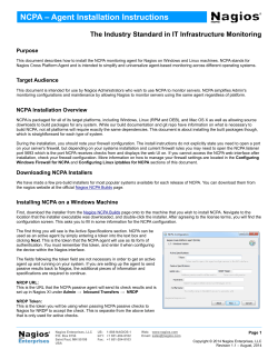 NCPA &ndash; Agent Installation Instructions