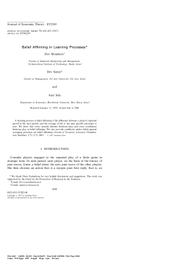 Belief Affirming in Learning Processes