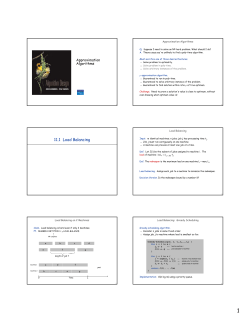 Chapter 11 11.1 Load Balancing