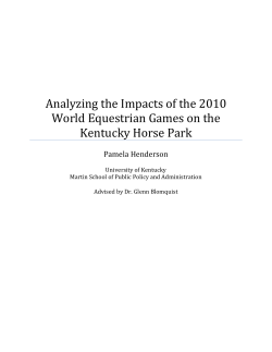 Analyzing the Impacts of the 2010 World Equestrian Games on the