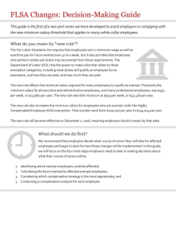 FLSA Changes: Decision-Making Guide