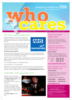 The Trust is going smoke free Carers Ball