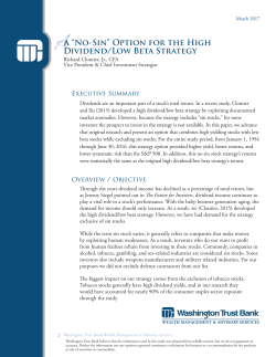 Option for the High Dividend/Low Beta Strategy