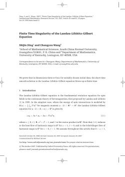 Finite Time Singularity of the Landau-Lifshitz-Gilbert