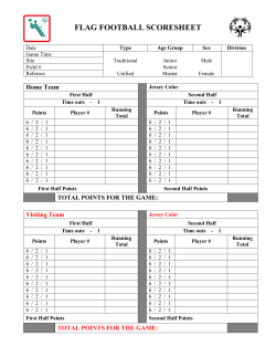 flag football scoresheet