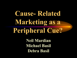 Cause- Related Marketing as a Peripheral Cue?