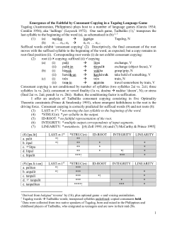 Emergence of the faithful by consonant copying in a