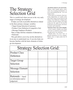 The Strategy Selection Grid