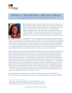 History of SparkPoint at Skyline College