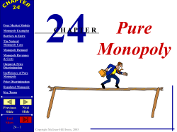 Chapter 24 - Pure Monopoly