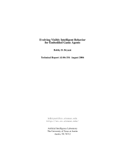 Evolving Visibly Intelligent Behavior for Embedded Game Agents