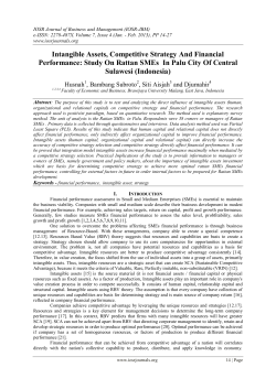 Intangible Assets, Competitive Strategy And