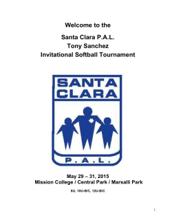 Tournament Rules - Santa Clara Police Activities League